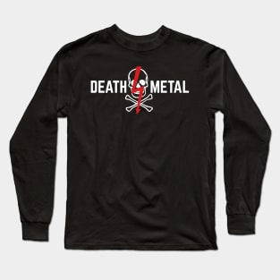 Death Metal Skull Lighting Bolt Long Sleeve T-Shirt